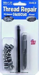 5546-8 – SW ANDERSON Thread Repair Kit, Universal M8 x 1.25 Thread Size With 12 Heli-Coil Inserts/ Installation Tool/...